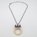 Corona Necklace in Brass and Oxidized Silver