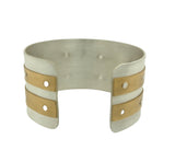 Third Rail Cuff Bracelet in White Copper and Nugold Brass