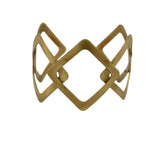 Five Diamonds Cuff Bracelet in Brass