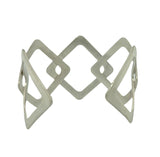 Five Diamonds Cuff Bracelet in White Copper