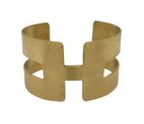 Double Rectangle Cuff Bracelet in Nugold Brass