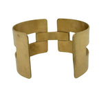 Double Rectangle Cuff Bracelet in Nugold Brass