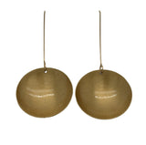 Large Brass Saucer Earrings