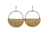 Semi circle earrings in brass