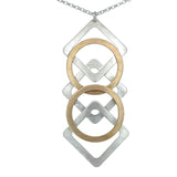 Argyle Pendant Necklace in Silver and Brass
