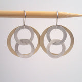 Super 8 Earrings in White Copper and Brass