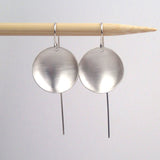 small silver "saucer" earrings