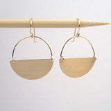 Semi circle earrings in brass
