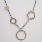 Brass Four Rings Necklace