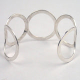 Silver Five Rings Cuff Bracelet