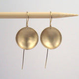 Small brass "saucer" earrings