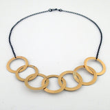 Brass Seven Rings Necklace