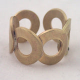 Brass Six Rings Adjustable Ring